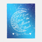 Gepersonaliseerd voor de maan en de rug fleece dek (Voorkant)