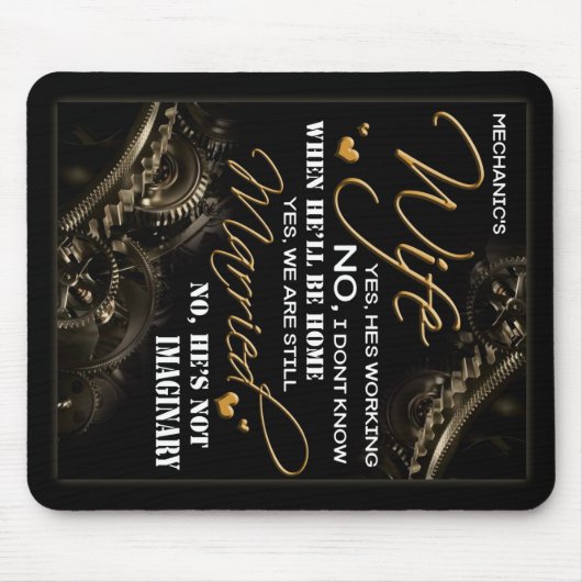 Gepersonaliseerd voor de vrouw van Mijn Mechanica, Muismat (Voorkant)