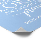 Gepersonaliseerd Voor dit kind heb ik gebeden baby Poster (Hoek)