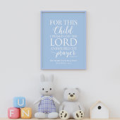 Gepersonaliseerd Voor dit kind heb ik gebeden baby Poster