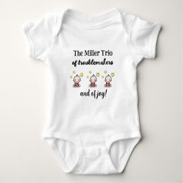 Gepersonaliseerd voor drieling, drieling cadeau id romper