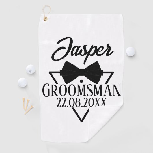 Gepersonaliseerd voor Groomsman Golfhanddoek (Insitu)