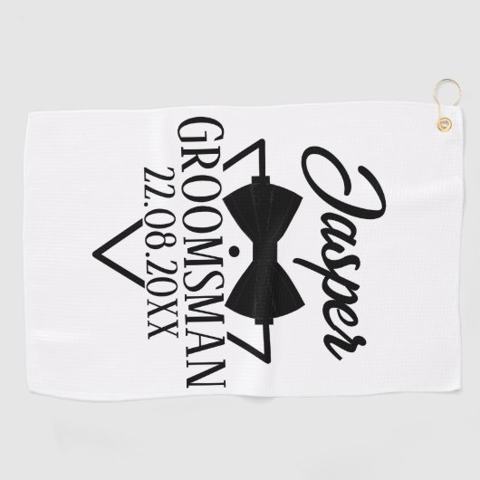 Gepersonaliseerd voor Groomsman Golfhanddoek (Horizontaal)