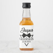 Gepersonaliseerd voor Groomsman Likeurfles Etiket (Voorkant)