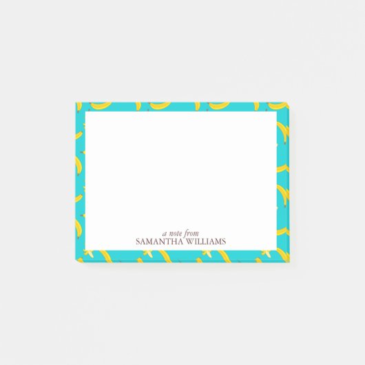 Gepersonaliseerd voor het Bananenpatroon Fun Banan Post-it® Notes (Voorkant)