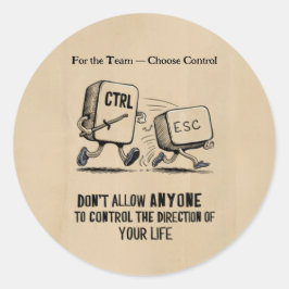 Gepersonaliseerd voor het team Kies Control Sticke Ronde Sticker