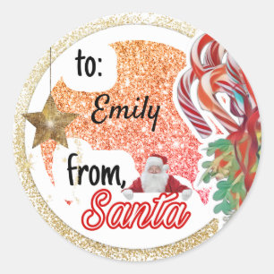 Gepersonaliseerd voor kerstmis met kerstmis van Sa Ronde Sticker