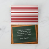 Gepersonaliseerd voor Kerstmis met leraar Feestdagen Kaart (Binnen)