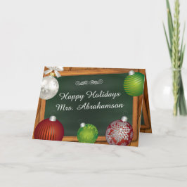 Gepersonaliseerd voor Kerstmis met leraar Feestdagen Kaart