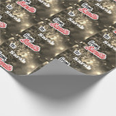 Gepersonaliseerd voor kerstmis van Santa Gold Cadeaupapier (Hoek)