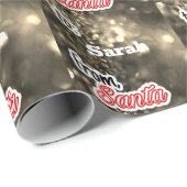 Gepersonaliseerd voor kerstmis van Santa Gold Cadeaupapier (Rol Hoek)