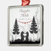 Gepersonaliseerd voor Koppels Charming Mountain Be Metalen Ornament (Links)