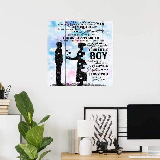 Gepersonaliseerd voor mam, stutt het Cadeau van de Poster (Thuiskantoor)