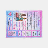 Gepersonaliseerd voor mijn beste vriend Hartelijk  Fleece Deken (Voorkant (Horizontaal))