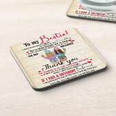 Gepersonaliseerd voor Mijn Bestie Bier Onderzetter (Linkerzijde)