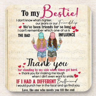 Gepersonaliseerd voor Mijn Bestie Bier Onderzetter