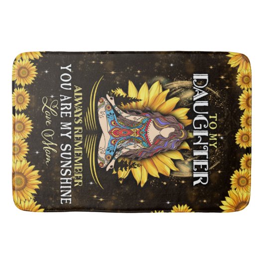 Gepersonaliseerd voor mijn dochter-liefde van mama badmat (Voorkant)