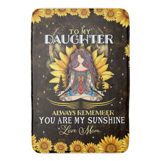 Gepersonaliseerd voor mijn dochter-liefde van mama badmat (Voorkant Verticaal)