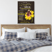 Gepersonaliseerd voor mijn dochter-liefde van mama canvas afdruk (Insitu (Slaapkamer))