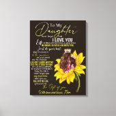 Gepersonaliseerd voor mijn dochter-liefde van mama canvas afdruk (Voorkant)