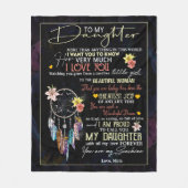 Gepersonaliseerd voor mijn dochter liefde van mama fleece deken (Voorkant)