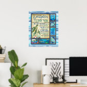 Gepersonaliseerd voor mijn dochter liefde van mama poster (Thuiskantoor)