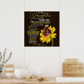 Gepersonaliseerd voor mijn dochter-liefde van mama poster (Keuken)