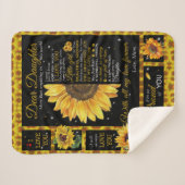 Gepersonaliseerd voor mijn dochter-liefde van mama sherpa deken (Voorkant (horizontaal))