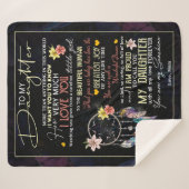 Gepersonaliseerd voor mijn dochter liefde van mama sherpa deken (Voorkant (horizontaal))