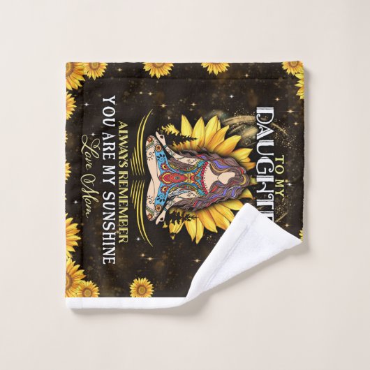 Gepersonaliseerd voor mijn dochter-liefde van mama washandje (Wasdoekje)