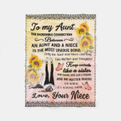 Gepersonaliseerd voor mijn geweldige tante Sunflow Fleece Deken (Voorkant)