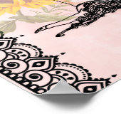 Gepersonaliseerd voor mijn geweldige tante Sunflow Poster (Hoek)