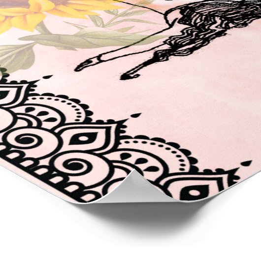 Gepersonaliseerd voor mijn geweldige tante Sunflow Poster (Hoek)