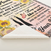 Gepersonaliseerd voor mijn geweldige tante Sunflow Sherpa Deken (3/4)