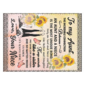 Gepersonaliseerd voor mijn geweldige tante Sunflow Tafelkleed (Voorkant (Horizontaal))