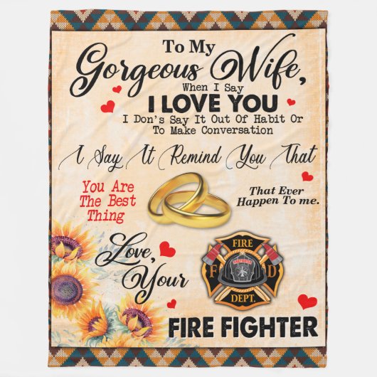 Gepersonaliseerd voor mijn geweldige vrouw Sunflow Fleece Deken (Voorkant)