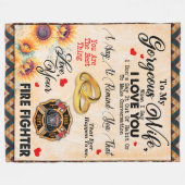 Gepersonaliseerd voor mijn geweldige vrouw Sunflow Fleece Deken (Voorkant (Horizontaal))