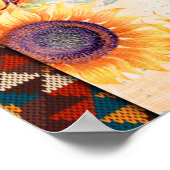 Gepersonaliseerd voor mijn geweldige vrouw Sunflow Poster (Hoek)