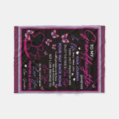 Gepersonaliseerd voor mijn kleindochter Butterfly  Fleece Deken (Voorkant (Horizontaal))