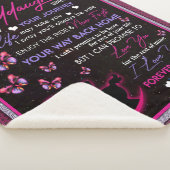 Gepersonaliseerd voor mijn kleindochter Butterfly Sherpa Deken (3/4)