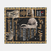 Gepersonaliseerd voor mijn mama-liefde van de doch fleece deken (Voorkant (Horizontaal))