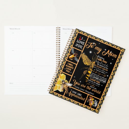 Gepersonaliseerd voor mijn mama-liefde voor bijen planner (Display)