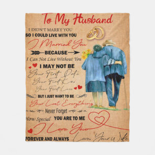 Gepersonaliseerd voor mijn man, Husband Birthday Fleece Deken