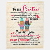 Gepersonaliseerd voor mijn stropdas, vrienden cade fleece deken (Voorkant)