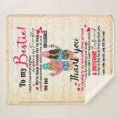 Gepersonaliseerd voor mijn stropdas, vrienden cade sherpa deken (Voorkant (horizontaal))