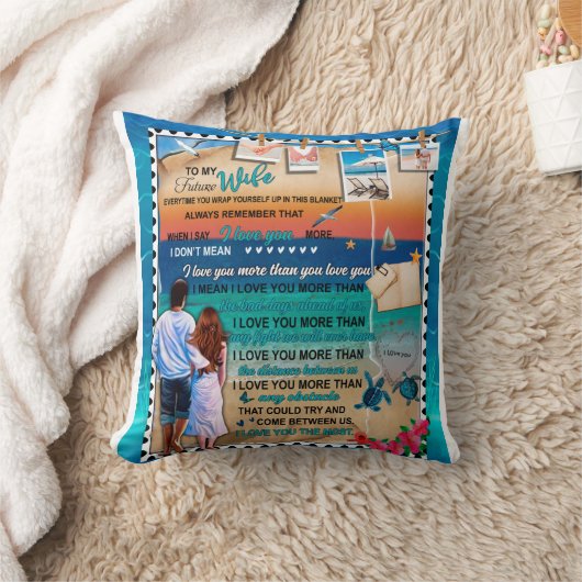 Gepersonaliseerd voor mijn toekomstige vrouw van e kussen (Deken)