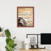 Gepersonaliseerd voor mijn Vriendin Wolf Deken Poster (Thuiskantoor)
