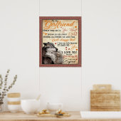 Gepersonaliseerd voor mijn Vriendin Wolf Deken Poster (Keuken)