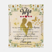 Gepersonaliseerd voor mijn vrouw liefde voor altij fleece deken (Voorkant)