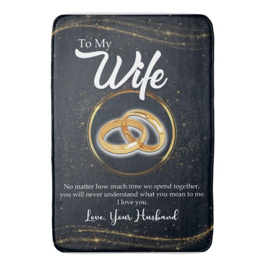 Gepersonaliseerd voor mijn vrouw | Paar Valentijn Badmat (Voorkant Verticaal)